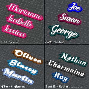 Custom Name Keychain 3D Print Sign STL File, Digital Download image 3