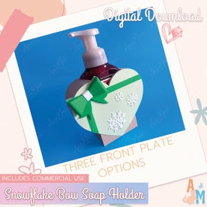 Snowflake Bow Soap Dispenser Holder 3D Print STL File, Digital Download