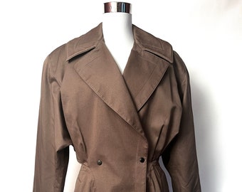 Azzedina Alaia Vintage 1983 Tobacco Brown Structured Suit Jacket  Amazing Rear Detail Size 44/12