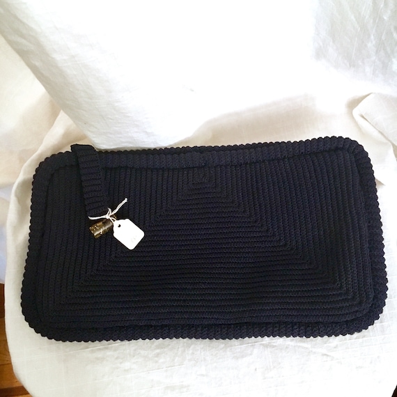 Bag Again Corduroy Clutch Zip Top Pouch Vintage Crochet Lace Zip Top Clutch Zippered Clutch