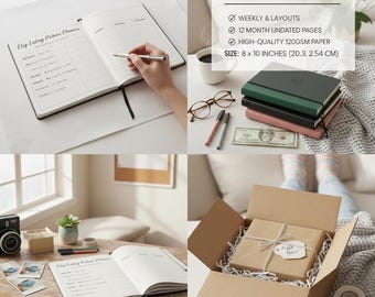 Minimalist Weekly Planner Printable | Digital Productivity Planner | Habit Tracker & Meal Planner | CalmTaskCo Instant Download