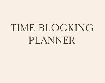 Time Blocking Planner Printable | ADHD Time Block Planner | Daily Schedule Planner PDF | Undated Productivity Planner | Instant Download