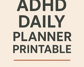 ADHD Daily Planner Printable | Time Blocking & Habit Tracker (Instant Download)