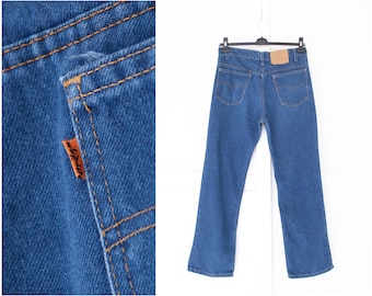90s Blue Levis jeans W34 L30 Vintage orange tab Levis jeans, relaxed fit straight jeans mens size M, womens size L