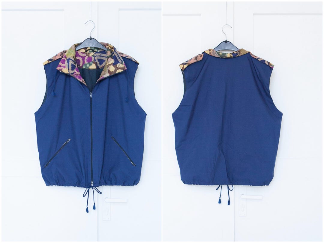 Vintage Weather Proof Zip up Vest Men Size S, High Neck
