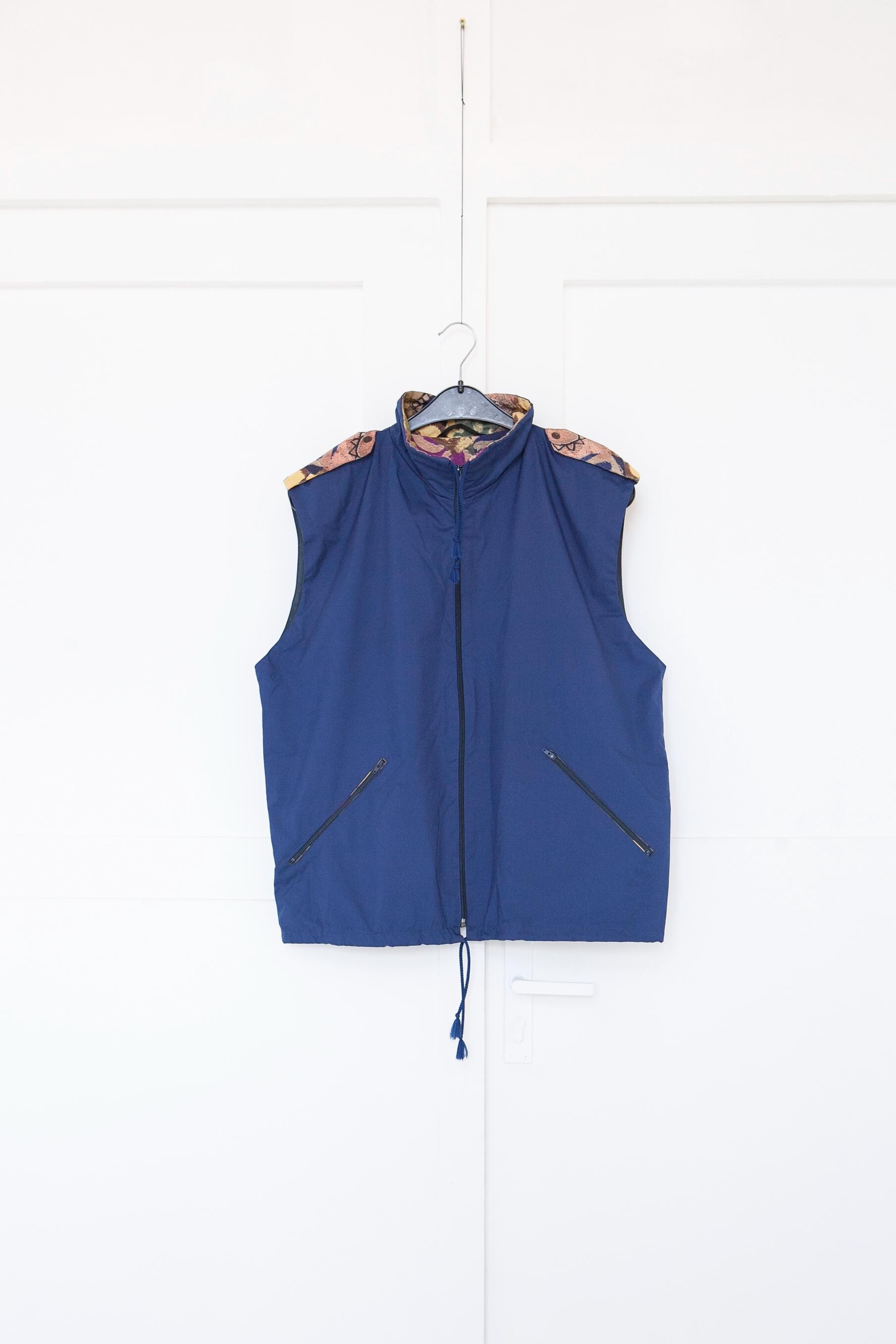 Vintage Weather Proof Zip up Vest Men Size S, High Neck