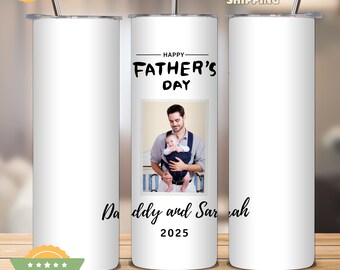 Personalized Dad Photo Tumbler, Father's Day Gift