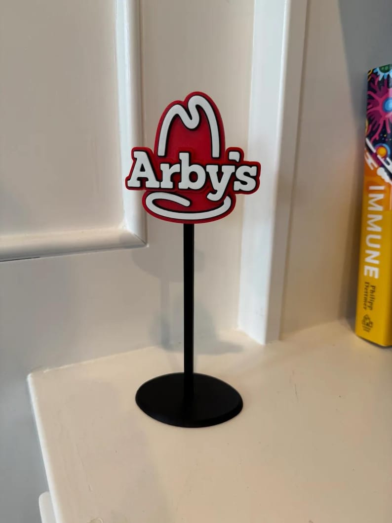 Arby's Inspired 3D Printed Sign – Retro Fast Food Wall Art | Kitchen ...
