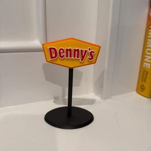 Denny's Inspired 3D Printed Sign – Retro Fast Food Wall Art | Kitchen Decor | Restaurant Sign