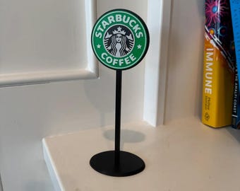 Starbucks Inspired 3D Printed Sign – Retro Fast Food Wall Art | Kitchen Decor | Restaurant Sign