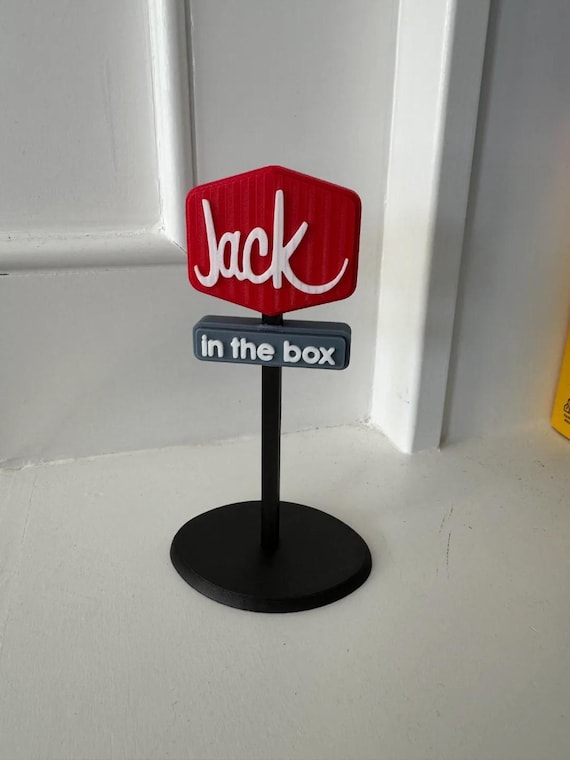 3D Printed Jack in the Box Sign – Retro Fast Food Decor - Etsy
