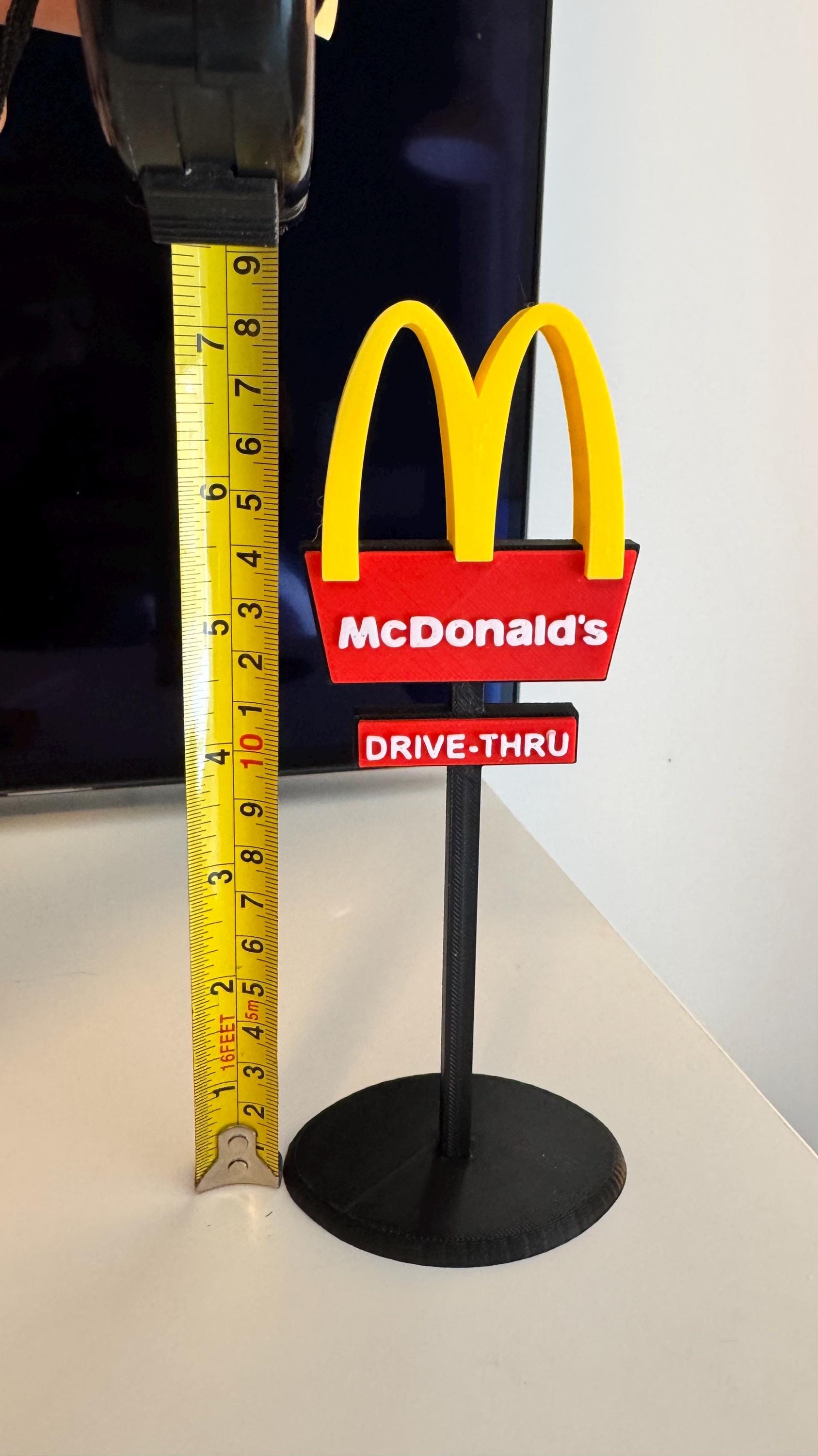 Mcdonald's Inspired 3D Printed Sign – Retro Fast Food Wall Art