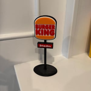 Mcdonald's Inspired 3D Printed Sign – Retro Fast Food Wall Art
