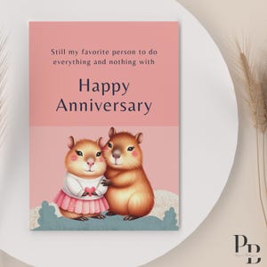 Cartão de Feliz Aniversário | "Ainda sou a minha pessoa favorita para fazer tudo e nada" | Download digital para impressão | Presente romântico