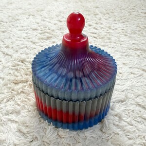 SCHMUCKBOX personalisiert aus Resin Schmuckdose | Geschenk für Freundin Mama Geburtstag aus Epoxidharz | Schmuck Aufbewahrung Schatulle