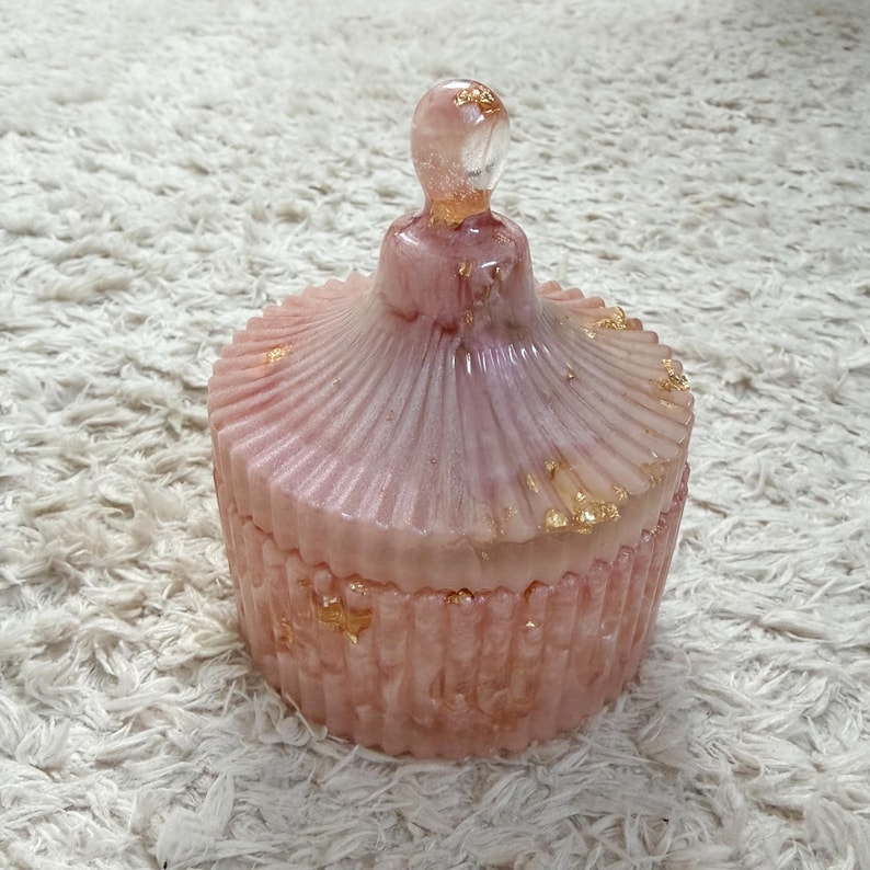 SCHMUCKBOX personalisiert aus Resin Schmuckdose | Geschenk für Freundin Mama Geburtstag aus Epoxidharz | Schmuck Aufbewahrung Schatulle