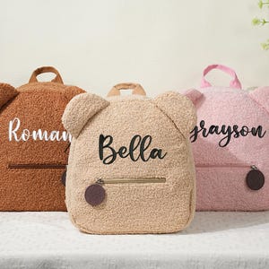 Sac à dos brodé pour tout-petit, sac à dos personnalisé pour tout-petit pour cadeau de Noël étudiant, sac à dos avec nom, sac à broder personnalisé, cadeaux pour enfants