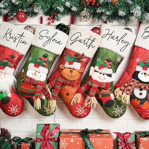 Personalized 3D Christmas Stockings,Christmas Stocking,Family Stocking,Monogram 3D Christmas Stocking,Custom Holiday Stockings for Family