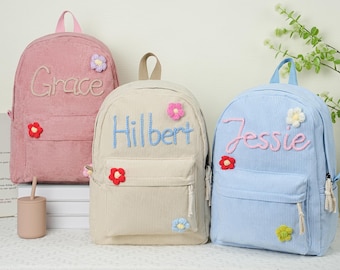 Custom Toddler Backpack, Personalized Backpacks With Name Gift, Name Children&#39;s School Bag for Girls Boys Kids Preschool Toddler Book Bag