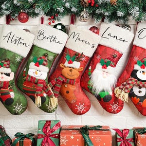 Custom 3D Christmas Stockings,Personalized Christmas Stockings, Suede Stocking for Farmhouse Decoration,Christmas Gifts Christmas Decor