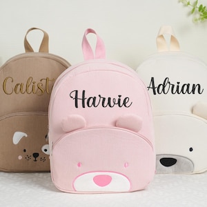 Sac à dos monogrammé pour tout-petits, sac à dos pour enfants en peluche, sac pour chambre d'enfant, sac à dos pour tout-petits, brodé, idée cadeau pour enfants, sac à broder