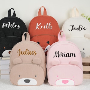 Sac à dos personnalisé en velours côtelé pour tout-petit, sac à dos pour bébé, sac à dos en seersucker pour filles et garçons, sac pour tout-petit, cadeau unique pour enfant, mini sac à dos