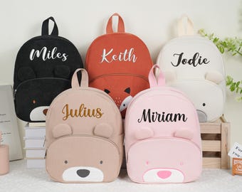 Personalised Corduroy Toddler Rucksack, Baby backpack, Girls & Boys Backpack Seersucker bag,  toddler bag, Unique Child's Gift,Mini Backpack