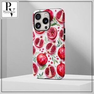 Pomegranate Colorful Fruit Phone Case for iPhone 13 14 15 16 MagSafe Tough Cover