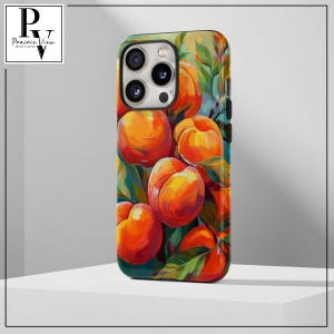 Colorful Peaches Phone Case for iPhone 13 14 15 16 MagSafe Tough Cover