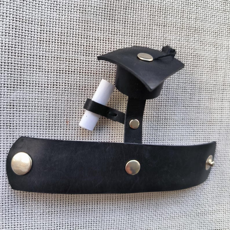 Custom Black Leather Graduation Napkin Ring (48) - Etsy