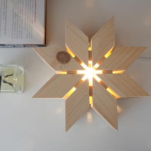 Handmade Wooden LED Lamp: Natural Wood Desk/Table Lamp