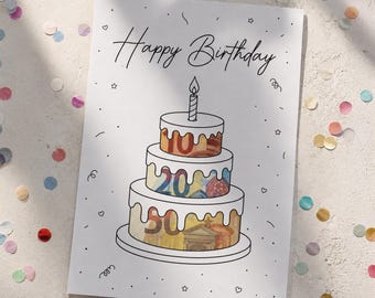 Geldgeschenk Geburtstag Geldschein Torte | DIY Last Minute Geschenkidee zum Ausdrucken | Sofort Geschenk