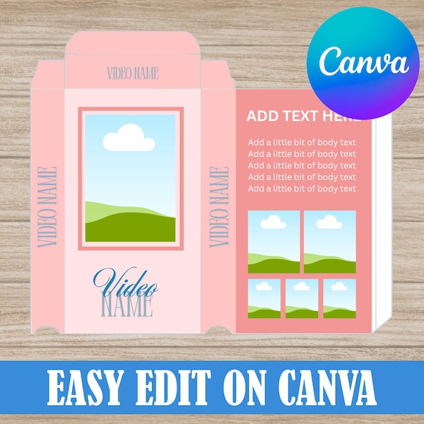 VHS Slipcase Template Custom VHS cover template