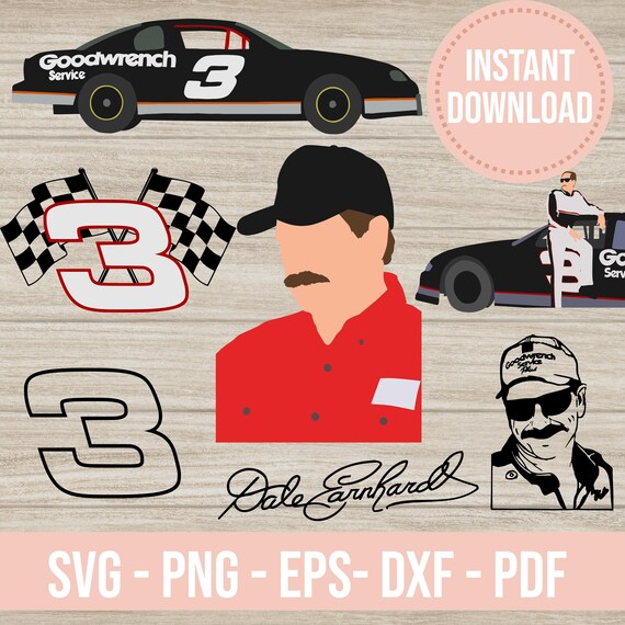 Bundle Dale 3 racing svg png Dale Earnhardt cricut