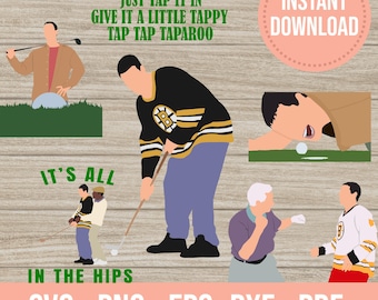 Bundle Happy gilmore svg png Just tap it in clipart print