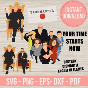 Bundle Taskmaster Uk svg png Taskmaster quotes clipart cricut