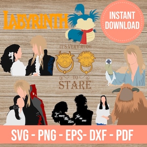 Bundle Labyrinth movie svg png Very rude to stare cricut