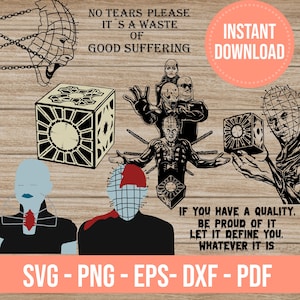 Bundle Hellraiser svg png Pinhead cricut silhouette