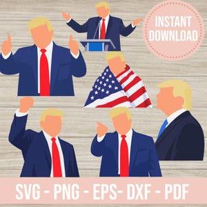 Bundle Donald Trump thumbs up svg png clipart print