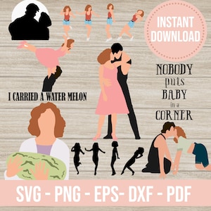 バンドル ダーティ ダンス svg png スイカのシルエットを運んだ