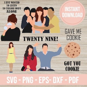 Peut inclure: Graphique numérique à télécharger avec des illustrations de personnes et un cookie. Le texte comprend "I JUST WANTED TO LISTEN TO TAYLOR SWIFT ALONE", "TWENTY NINE!", "GAVE ME COOKIE" et "GOT YOU COOKIE". Comprend également "INSTANT DOWNLOAD" et les options de type de fichier.