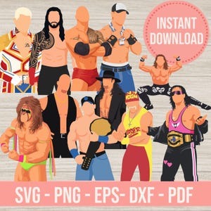 Bundle Wrestling svg png Wrestlemania clipart print