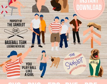 Bundle Sandlot svg png Play like a girl cricut silhouette