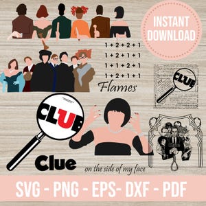 Bundle Clue movie svg png one plus two plus two plus one cricut silhouette