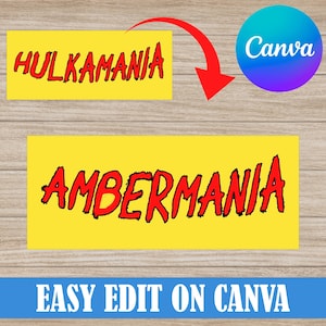 Benutzerdefiniertes Logo Hulkamania png jpg Hulk Hogan inspiriert