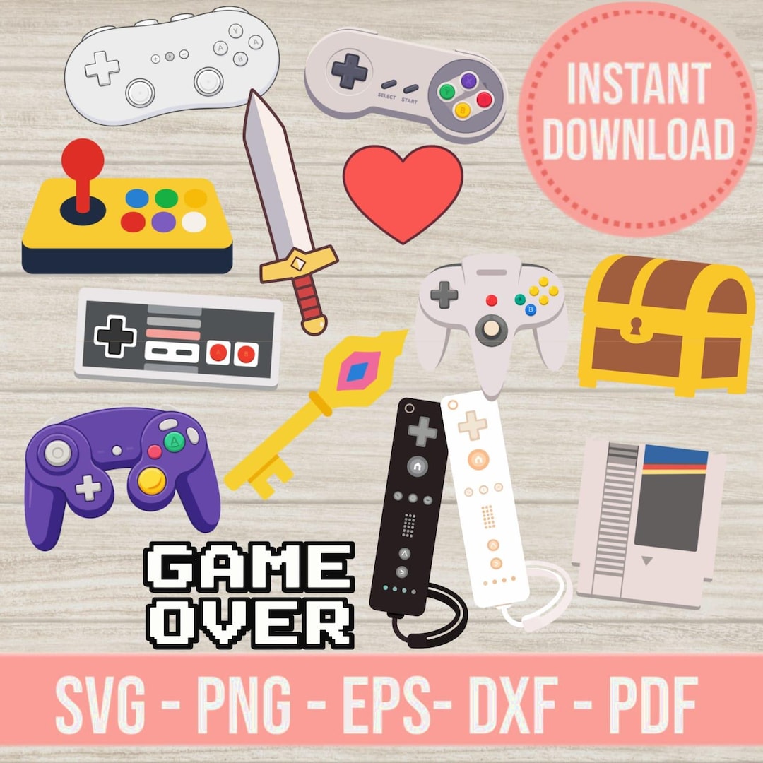 Bundle Gamer Svg Png Gaming Controll Png Clipart Print - Etsy