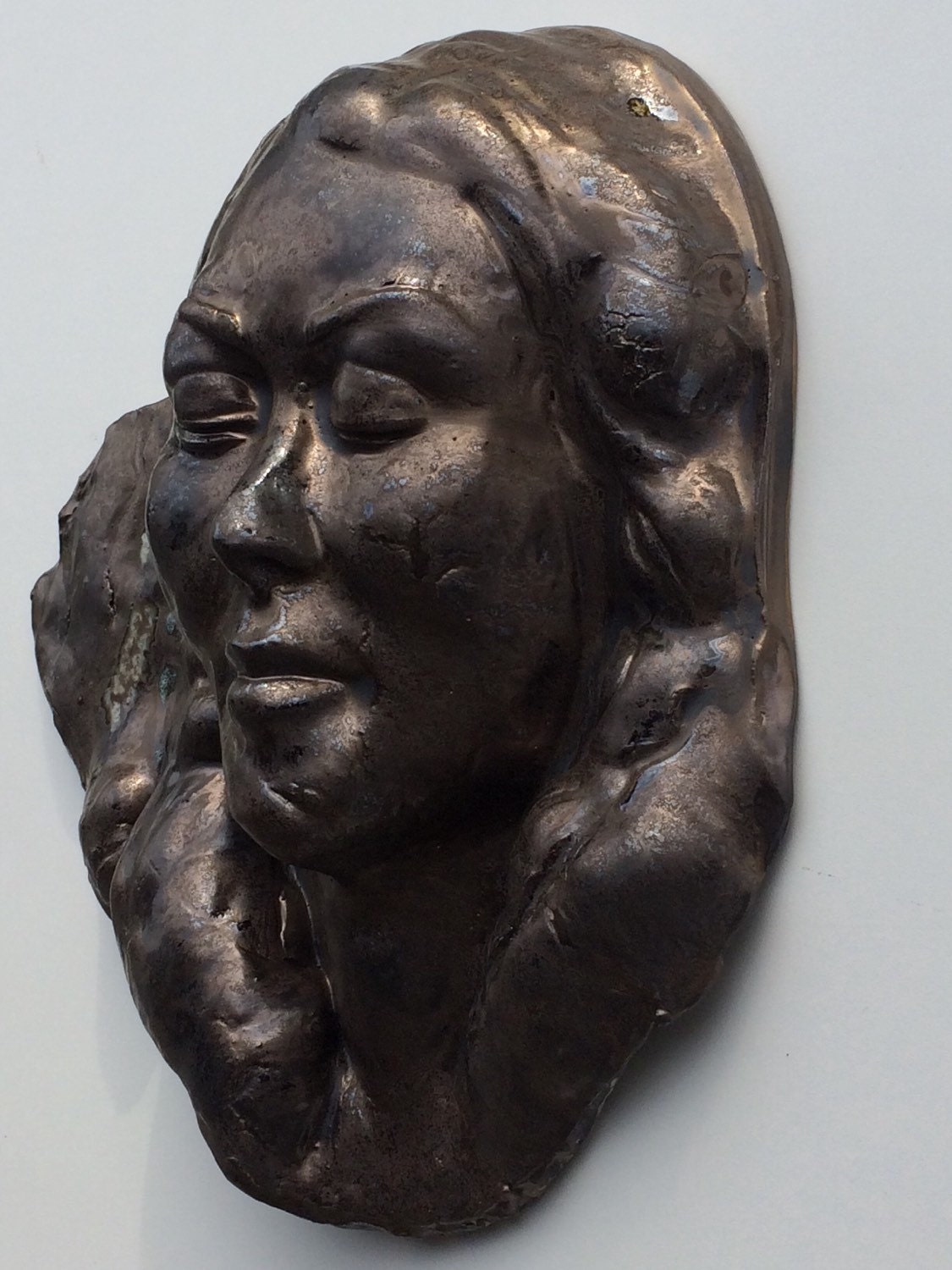 Wall Hanging Face Sculpture Stoneware Art Mask Portrait of a Etsy