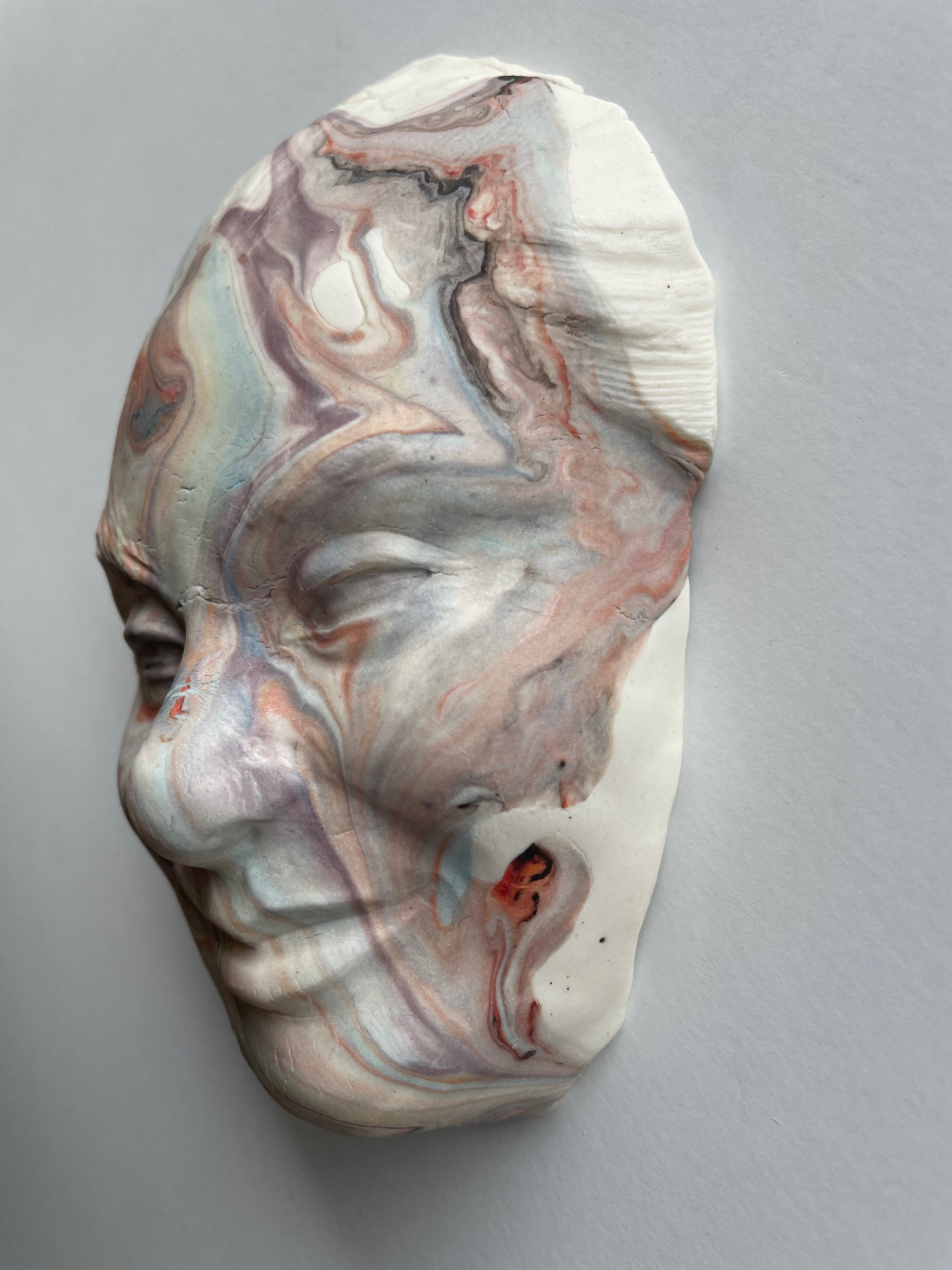 Ceramic Wall Art Mask of a Woman Sculpture Face Portrait Head | Etsy