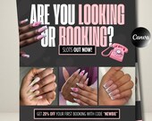 DIY Nail Tech Flyer Template | Nail Slots Appointments | Beauty Business Editable Flyer | Nail Salon Canva Template | Nail Tech Flyer Post