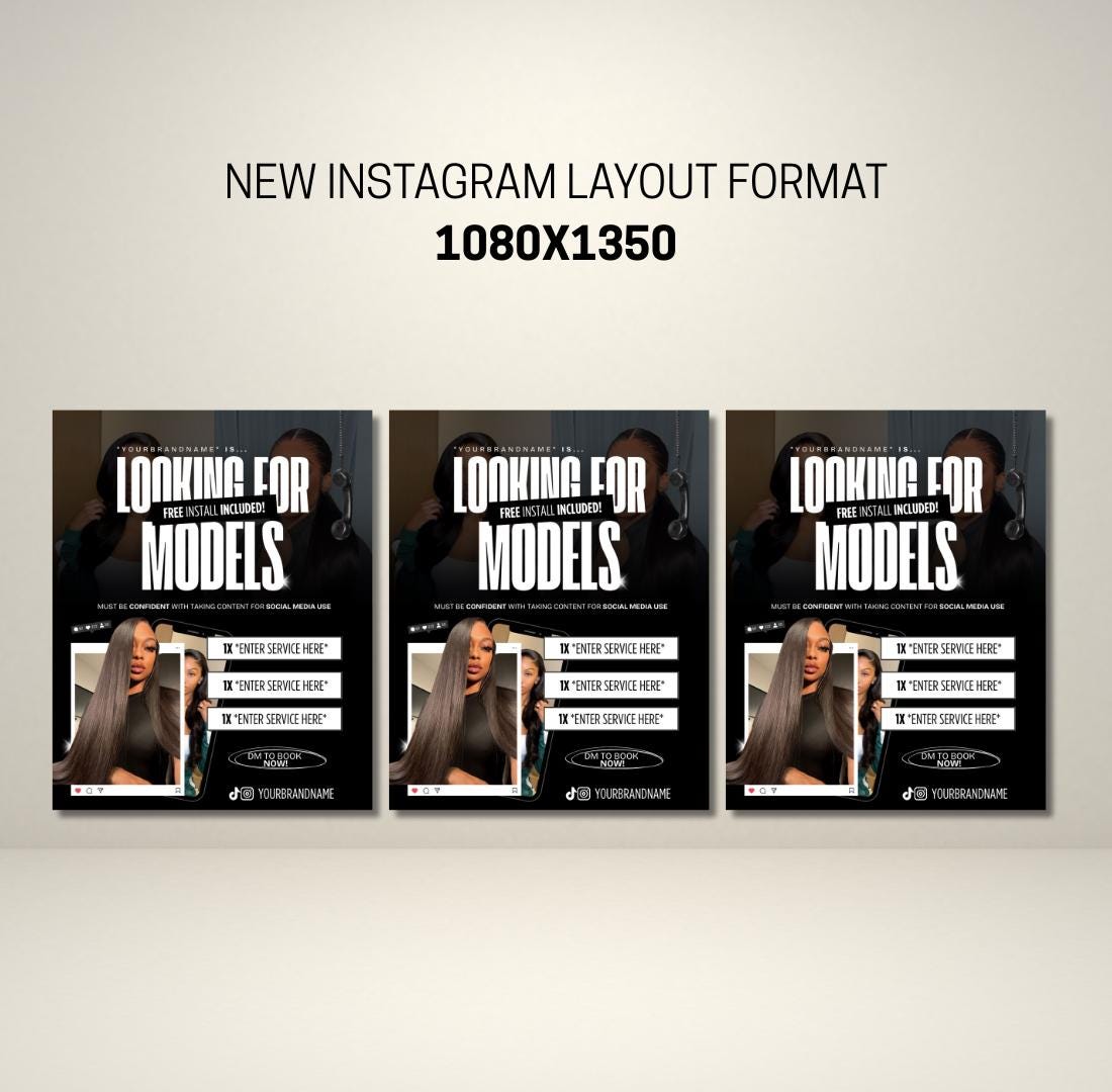 Looking for Hair Models Flyer Template | Hair Business Model Call Flyer ...